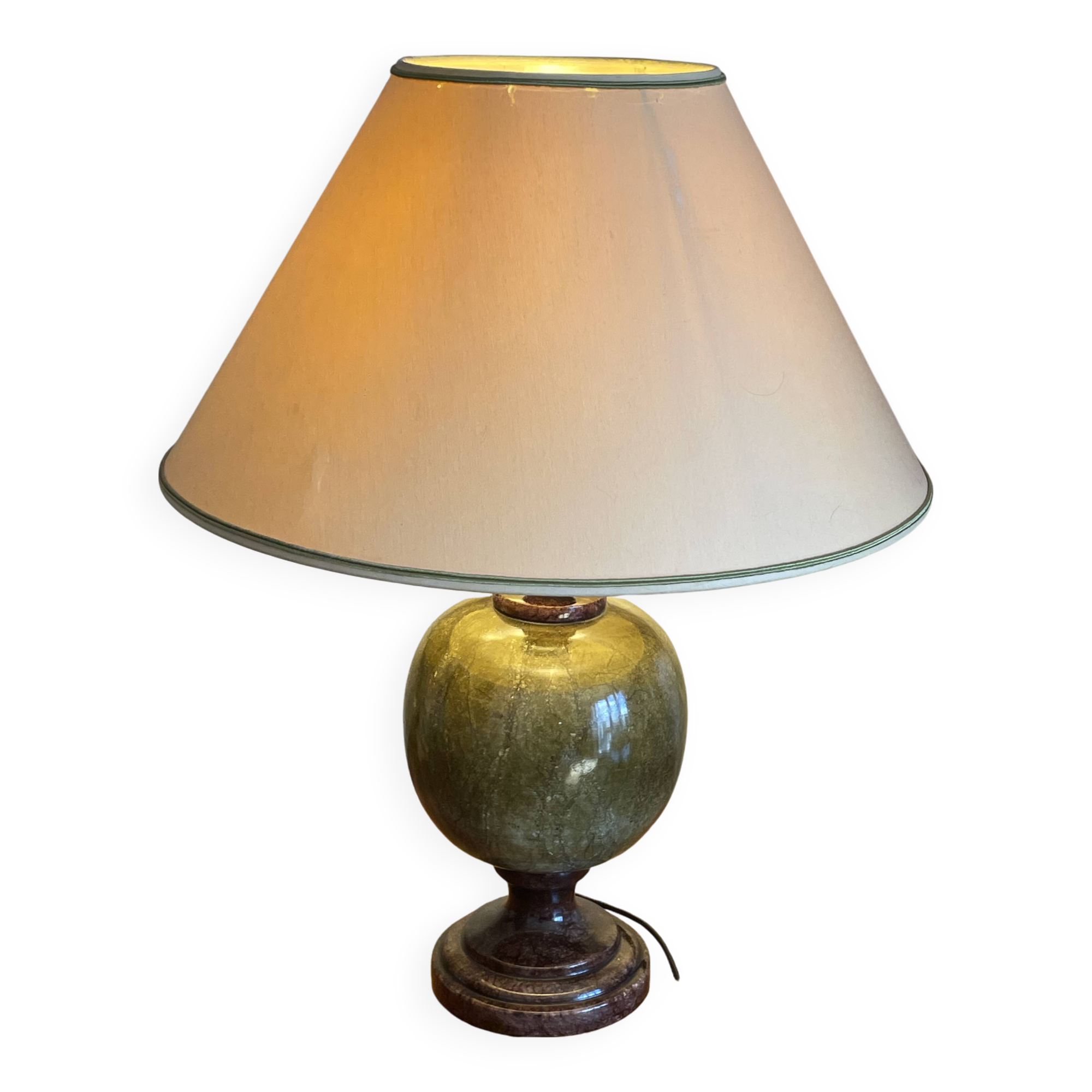 Green marble lamp