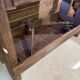 Antique workbench/renovated console – a unique piece full of character