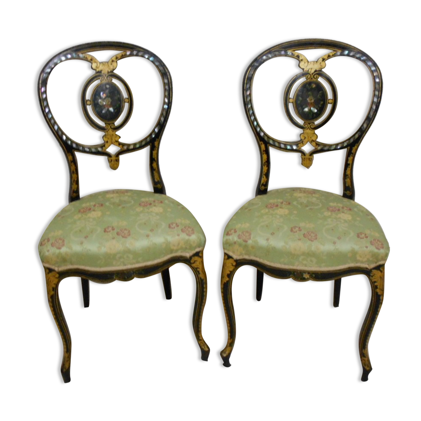 pair of three Napoleon chairs