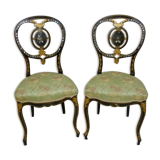pair of three Napoleon chairs