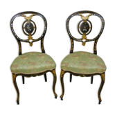 pair of three Napoleon chairs
