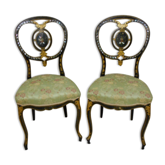 pair of three Napoleon chairs