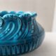 Blue glazed ceramic vase and pocket planter by Théodore Deck.
