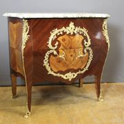 Louis XV style commode in marquetry around 1900