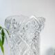 Vintage glass vase with geometric pattern