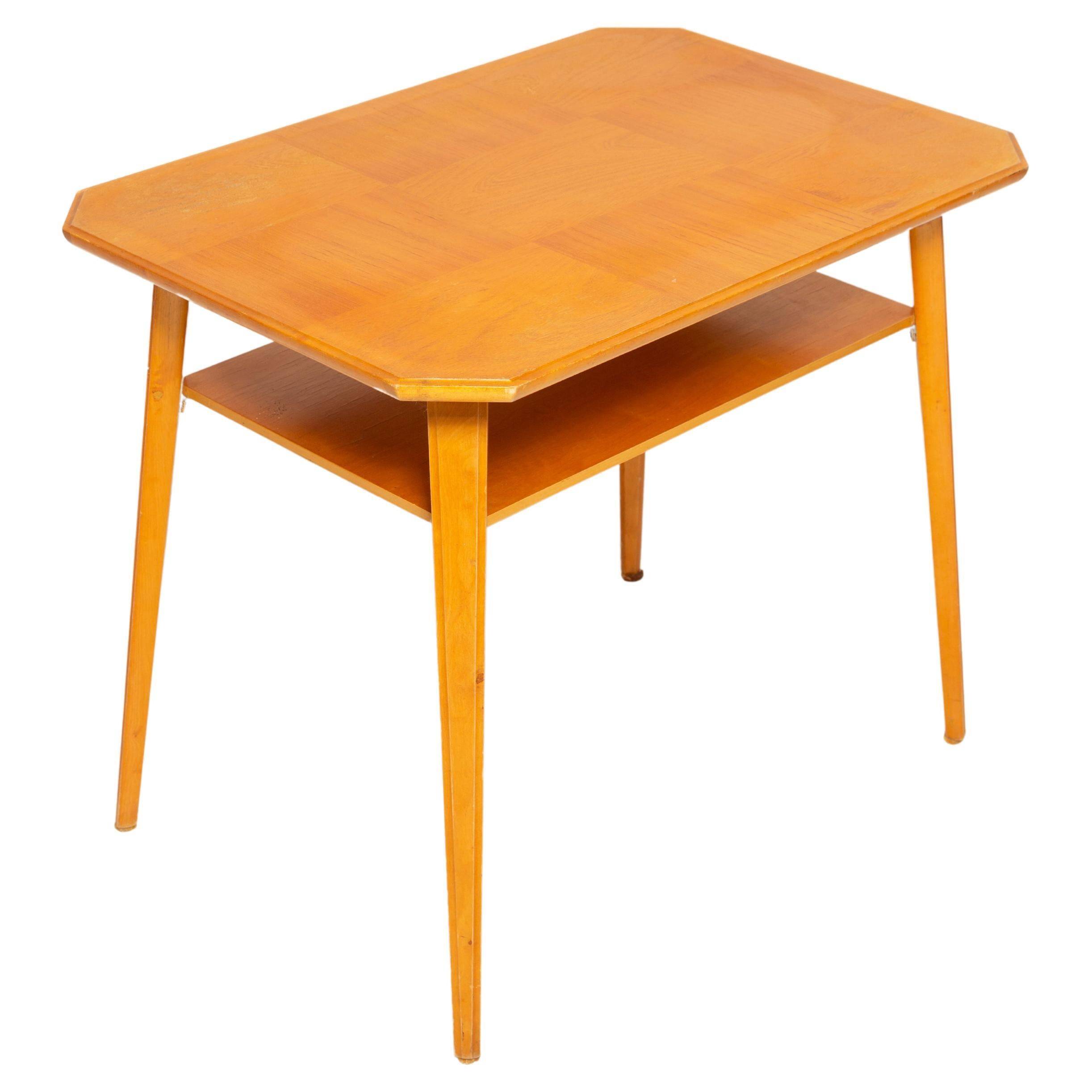 Mid-century modern coffee table, light wood, Europe, 1960s