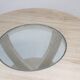 Double table travertine and glass
