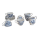Set of 6 coffee cups and milk jug