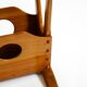 Beautiful mid-century modern side table with magazine rack, made of ash woo
