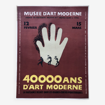 40,000 years of modern art / Museum of Modern Art, 1953. Original poster in canvas lithograph