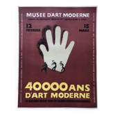 40,000 Years of Modern Art / Museum of Modern Art, 1953. Original lithograph poster on canvas