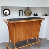 Rattan bar tiki bar from the 60s