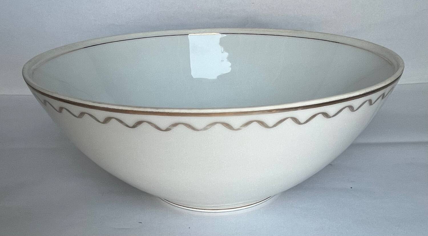 White porcelain salad bowl