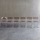 6 Plia folding chairs by Giancarlo Piretti for Anonima Castelli