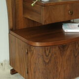 Art Deco walnut bedside table