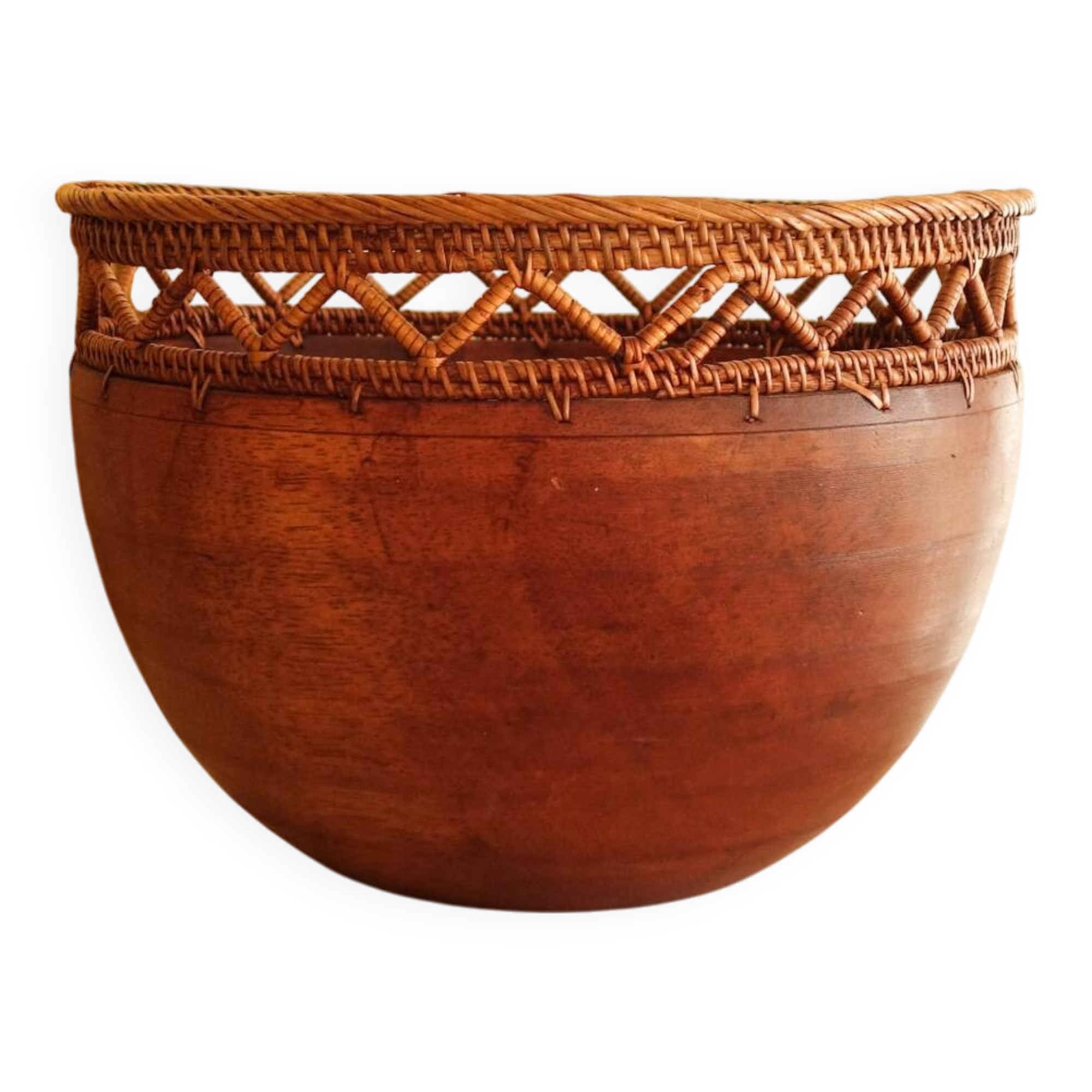 Wooden Cup and Basketwork – Handmade African Crafts