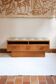 Vintage TV unit wood ceramic 1970s