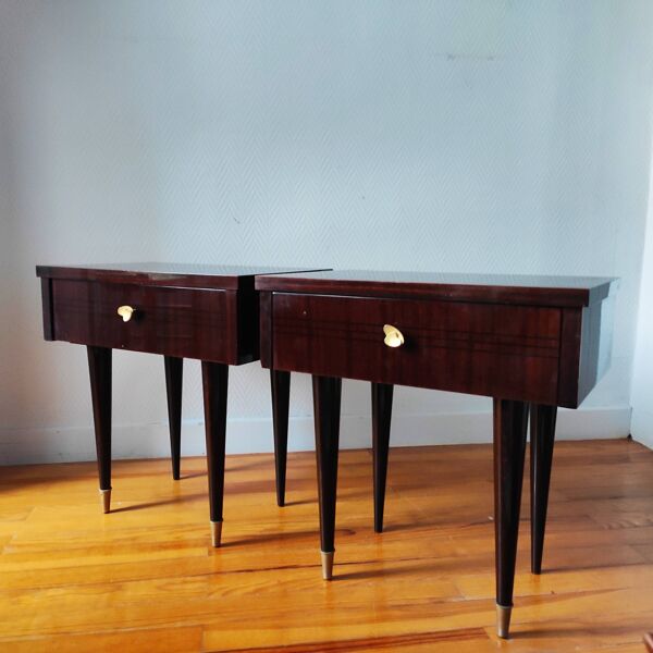 Paire de tables de chevet vintage 1966