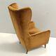 Dark Goldenrod Wingback Armchair model 437 by Gio Ponti for Cassina