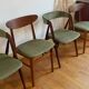 Vintage Farstrup 210 Scandinavian chairs in stained beech and teak
