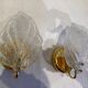 Paire d’appliques feuille verre Murano