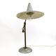 Vintage Brass and Silver Varnished Metal Desk Lamp, Italy
