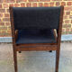 Vintage Armchair from the 70s/80s in wenge with black fabric, handmade.