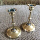 Pair of copper candle holders