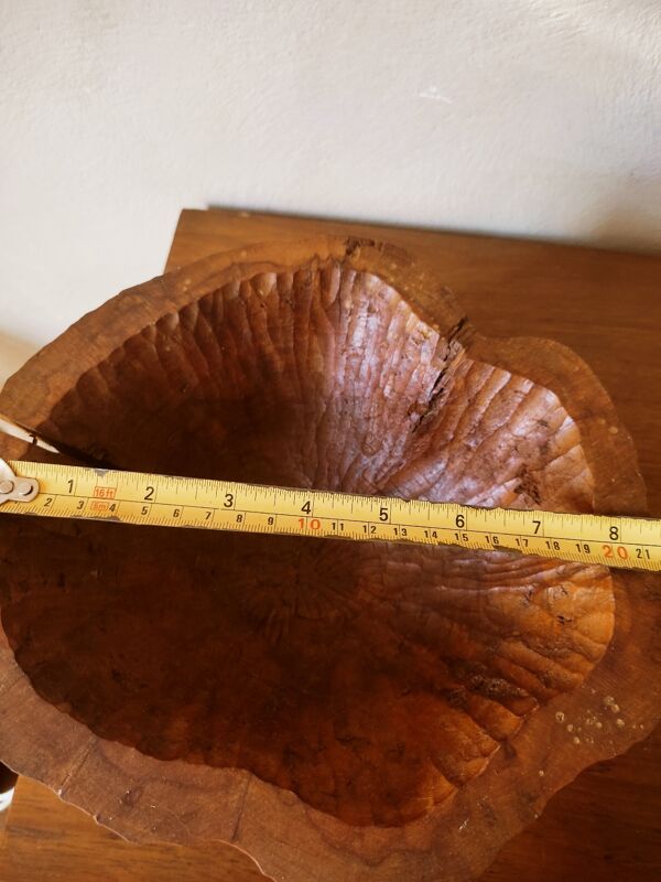 Coupe en teck massif brut