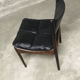 Set of 4 Rio palisander & black leather chairs, Modus model, by Kristian Vedel for Soren Willadsen