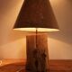 Lamp on an old oak beam