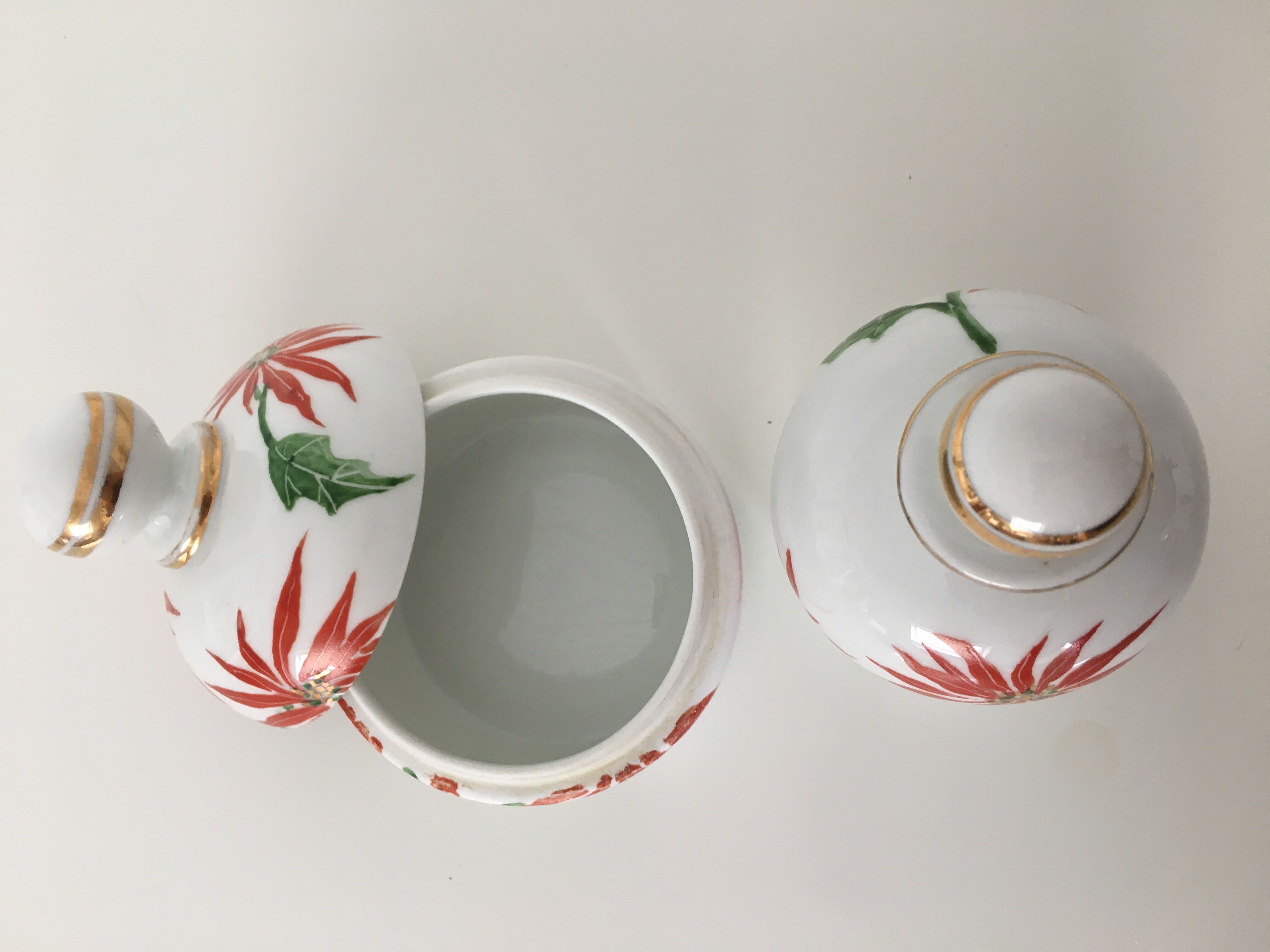 Y. Ginther porcelain jar and toilet jar