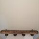 Vintage wooden coat rack with 4 hooks