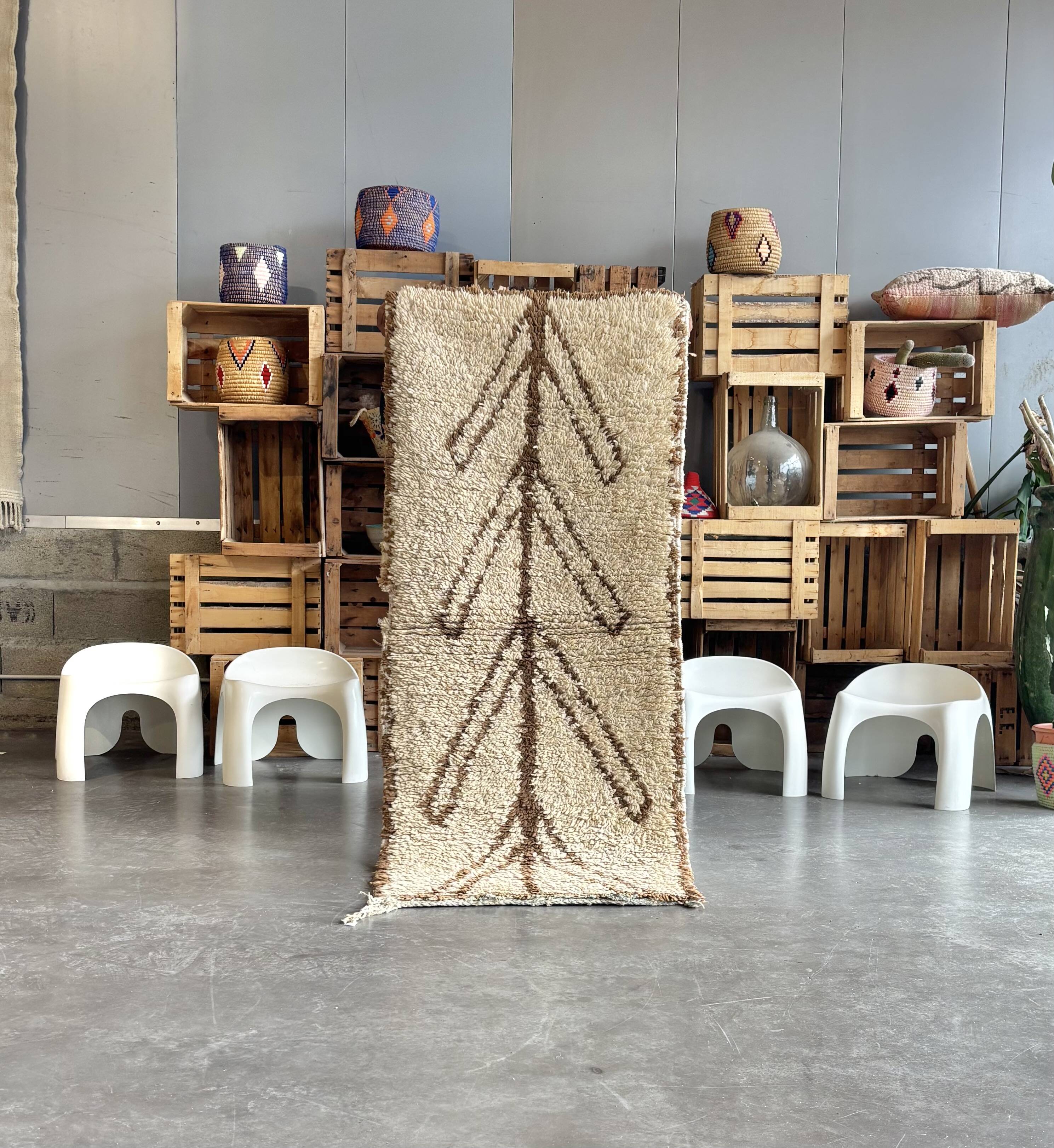 Tapis berbère beni ouarain vintage marocain
