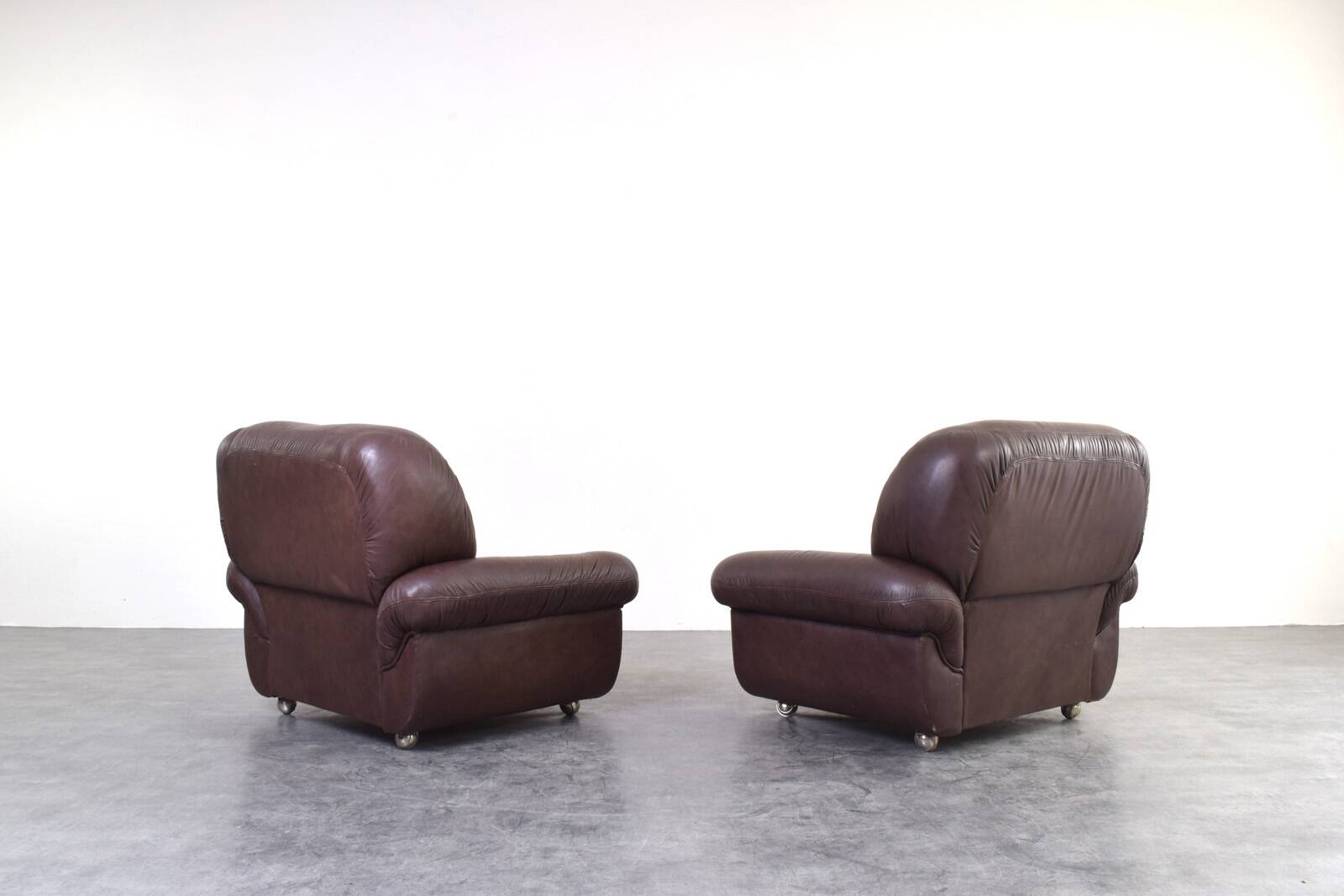 Mid-Century Italian Lounge Chairs, 1970s, Set of 2.