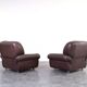 Mid-Century Italian Lounge Chairs, 1970s, Set of 2.