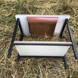 Bedside table or nightstand Formica brown 60s vintage
