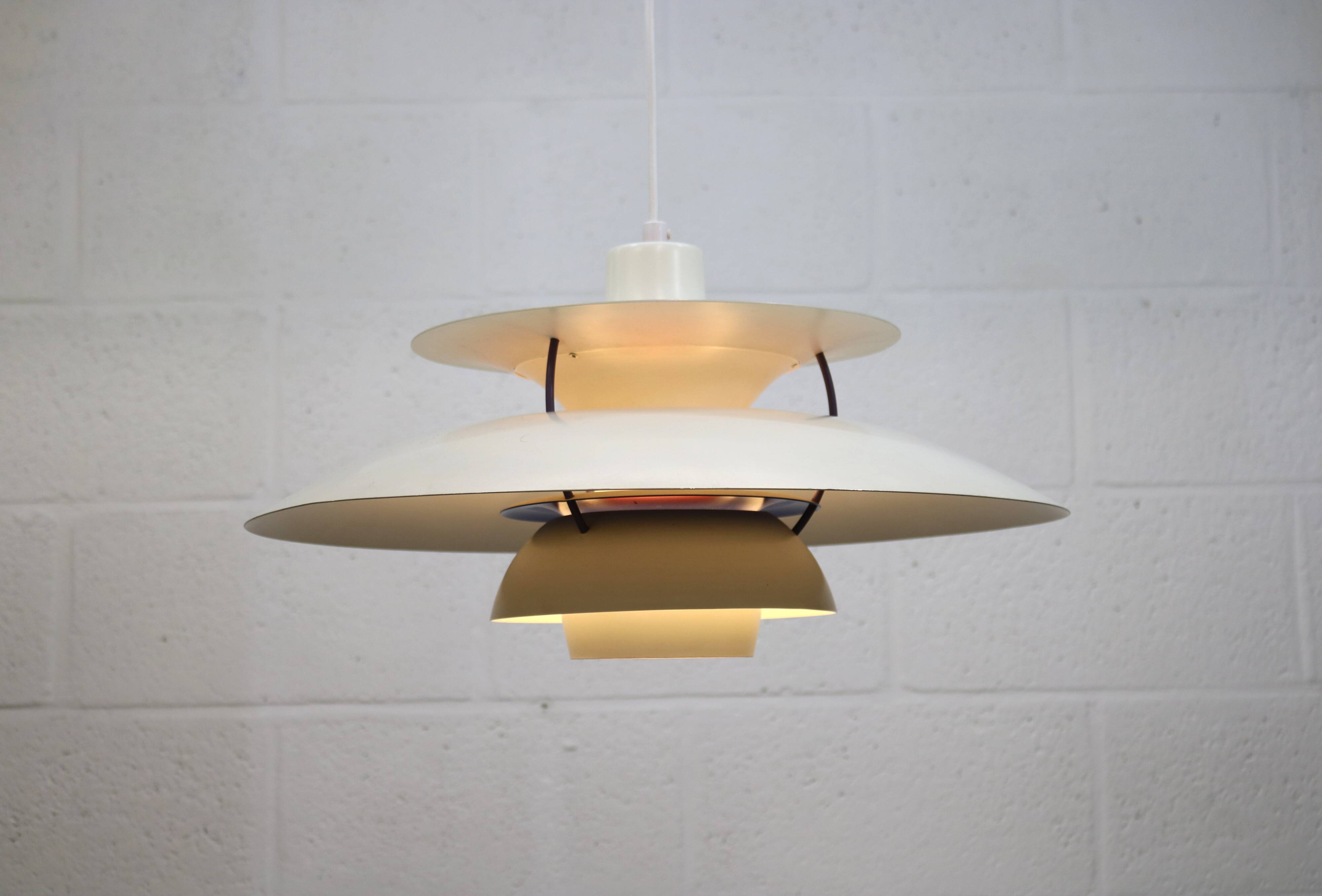 The genuine Danish item - PH5 pendant - original white colour - Louis Poulsen