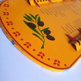 Vintage Provençal sheet metal commission list organizer