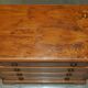 Vintage walnut commode with sliding top in Butler style.