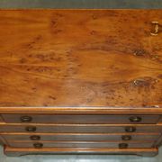 Vintage walnut commode with sliding top in Butler style.