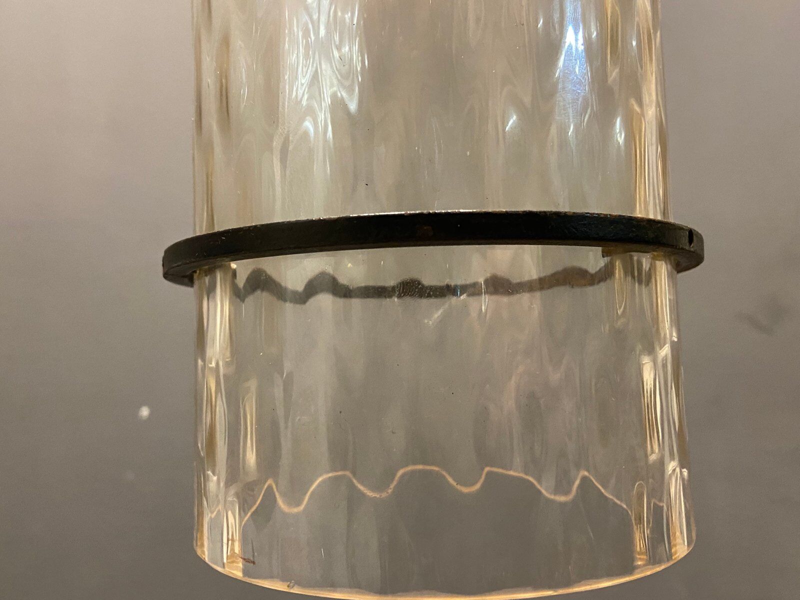 Italian wrought iron murano lamp light pendant