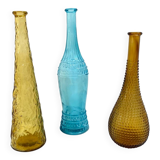 Trio of Empoli decanters - Italy from the 60s
