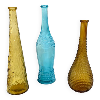 Trio of Empoli decanters - Italy from the 60s