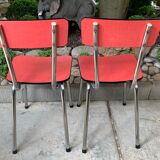 Red formica chairs