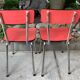 Red formica chairs