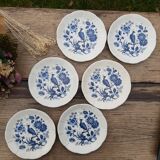 Soucoupes décor bleu Bernardaud