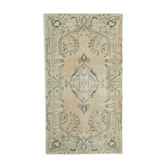 Hand-knotted turkish beige rug 144 cm x 257 cm
