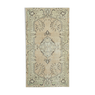 Tapis beige turc noué à la main 144 cm x 257 cm