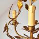 Ancien lustre en métal doré vers 1960